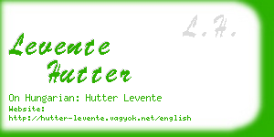 levente hutter business card